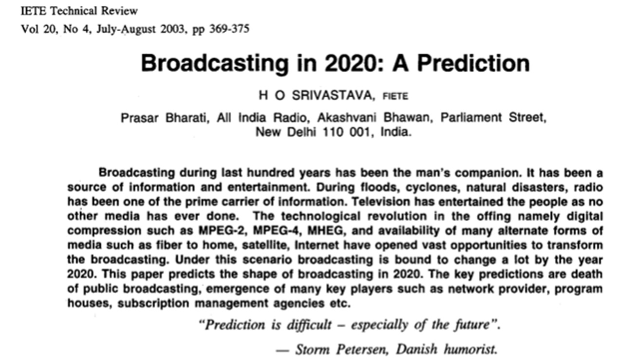  Broadcasting in 2020