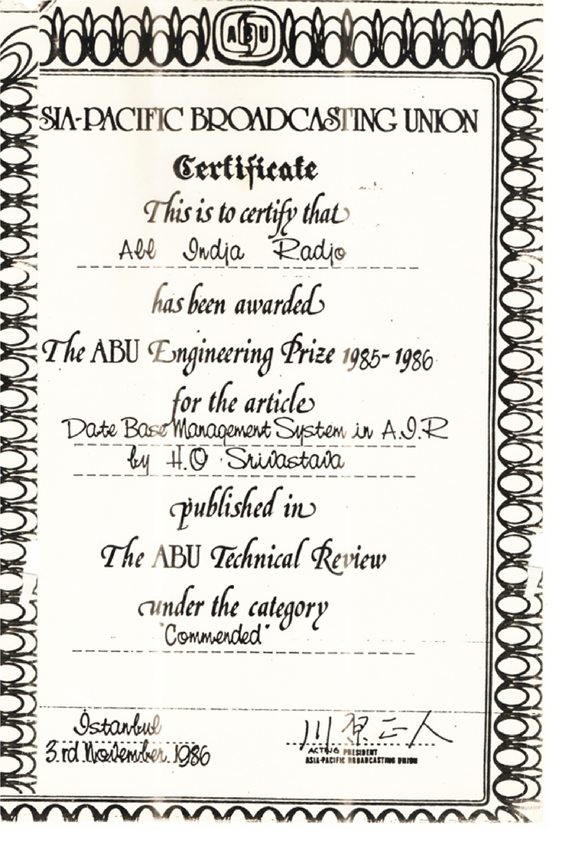 ABU awrd 1986